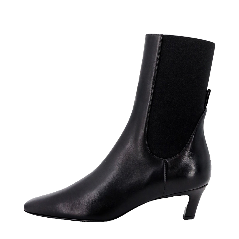 Кросівки та взуття TOTEME Totem Black Leather Ankle Boots чорний | 214907813200