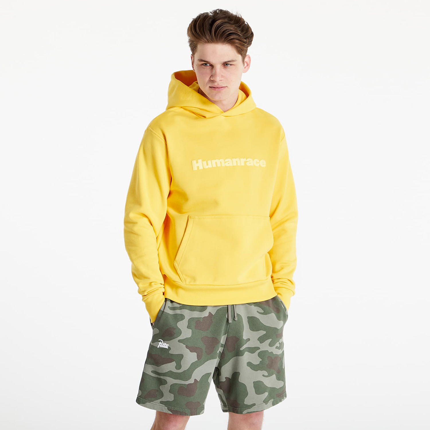 Світшоти adidas Originals Pharrell Williams x Basics Hood Жовтий | HG1817, 0