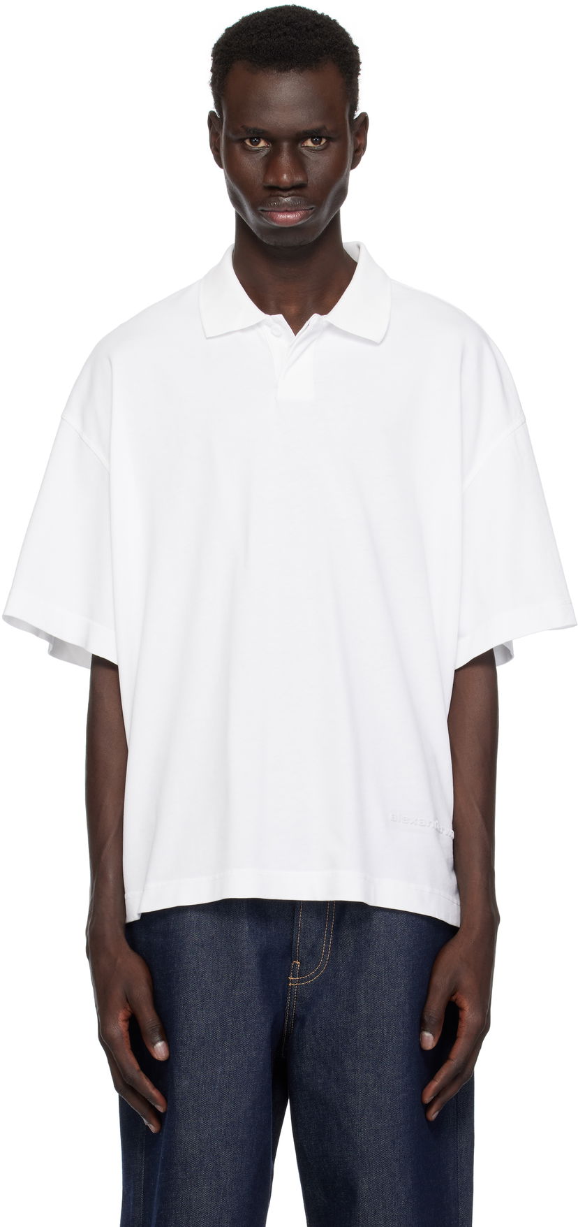 Сорочка поло Alexander Wang Alexander Wang Short-Sleeve Polo білий | 6CC1251073