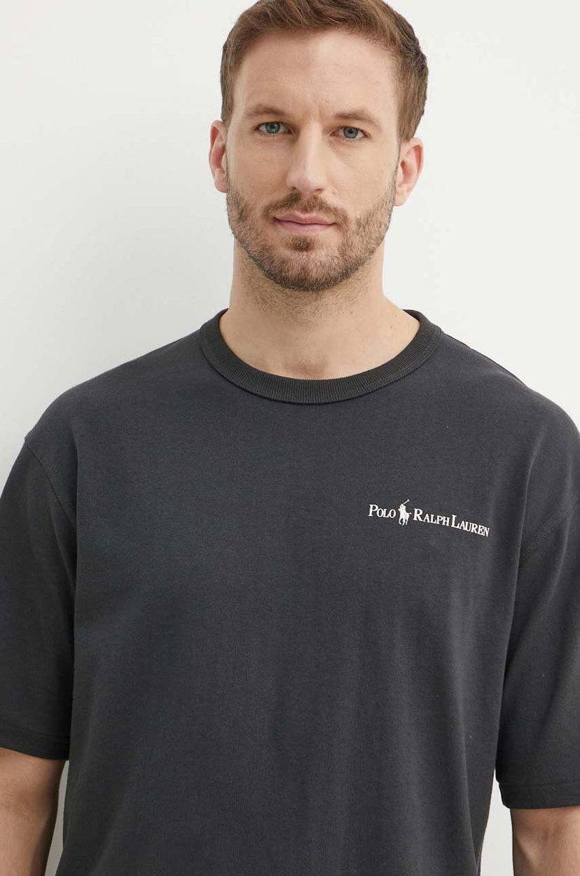 Футболка Polo by Ralph Lauren T-Shirt with Small Logo Print чорний | 710950133