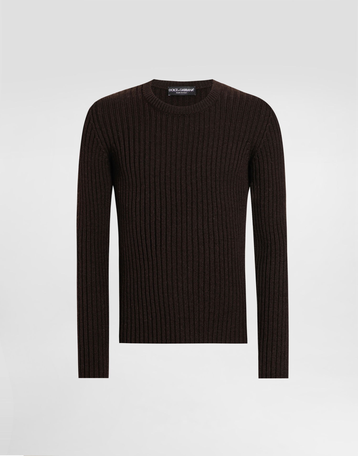 Cветр Dolce & Gabbana Dolce & Gabbana Ribbed Wool Pullover Коричневий | GXQ83TJCVG6M0023, 0