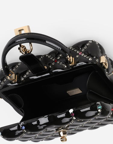 Сумочка Dolce & Gabbana Dolce & Gabbana Dolce Box Bag With Rhinestones чорний | BB5970AY2298S574, 3
