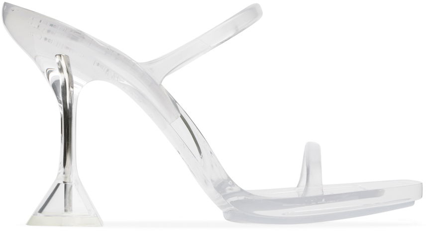 Догляд за взуттям Amina Muaddi Amina Muaddi Brito Transparent Heeled Slingback Sandals білий | 11S333532BRI, 0
