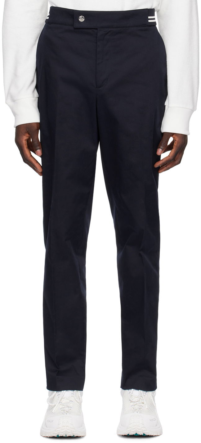 Штани Moncler Striped Trousers чорний | J10912A0001357448