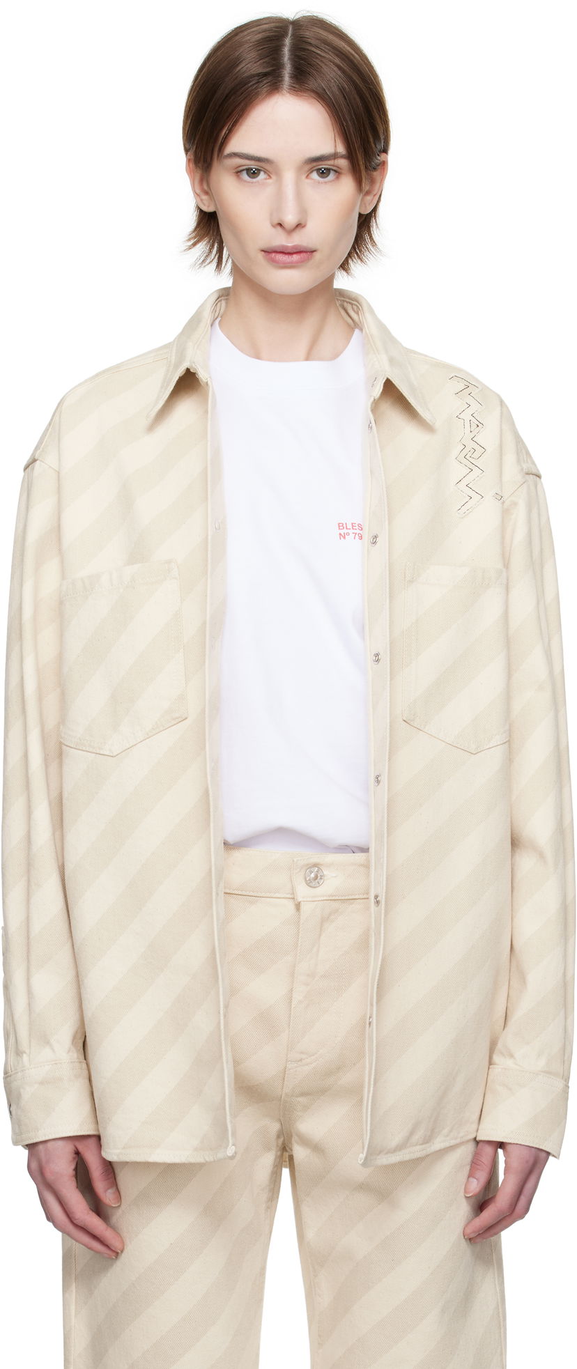 Сорочка Marni Marni Boxy Denim Shirt бежевий | CAJD0601S0 USCX37
