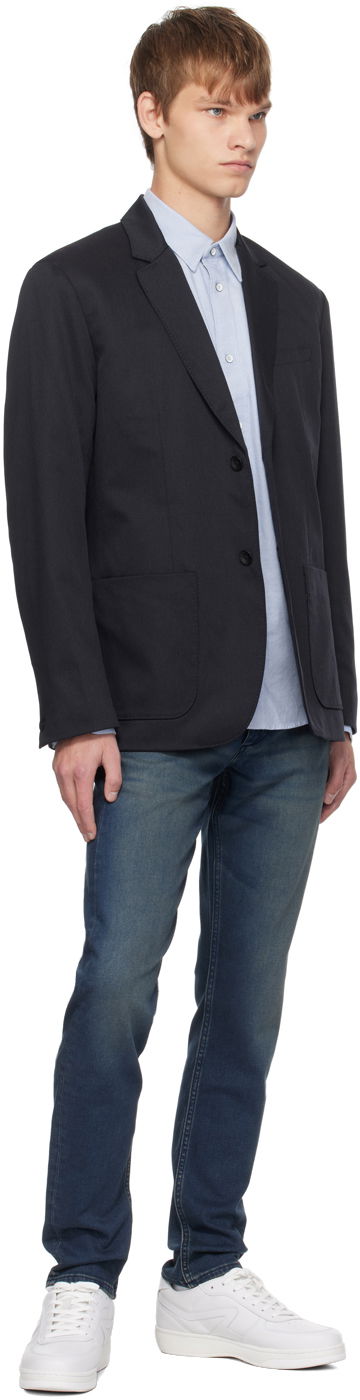 Сорочка rag & bone Rag & Bone Engineered Button-Up Shirt Синій | MBW23SA422X2ML, 3