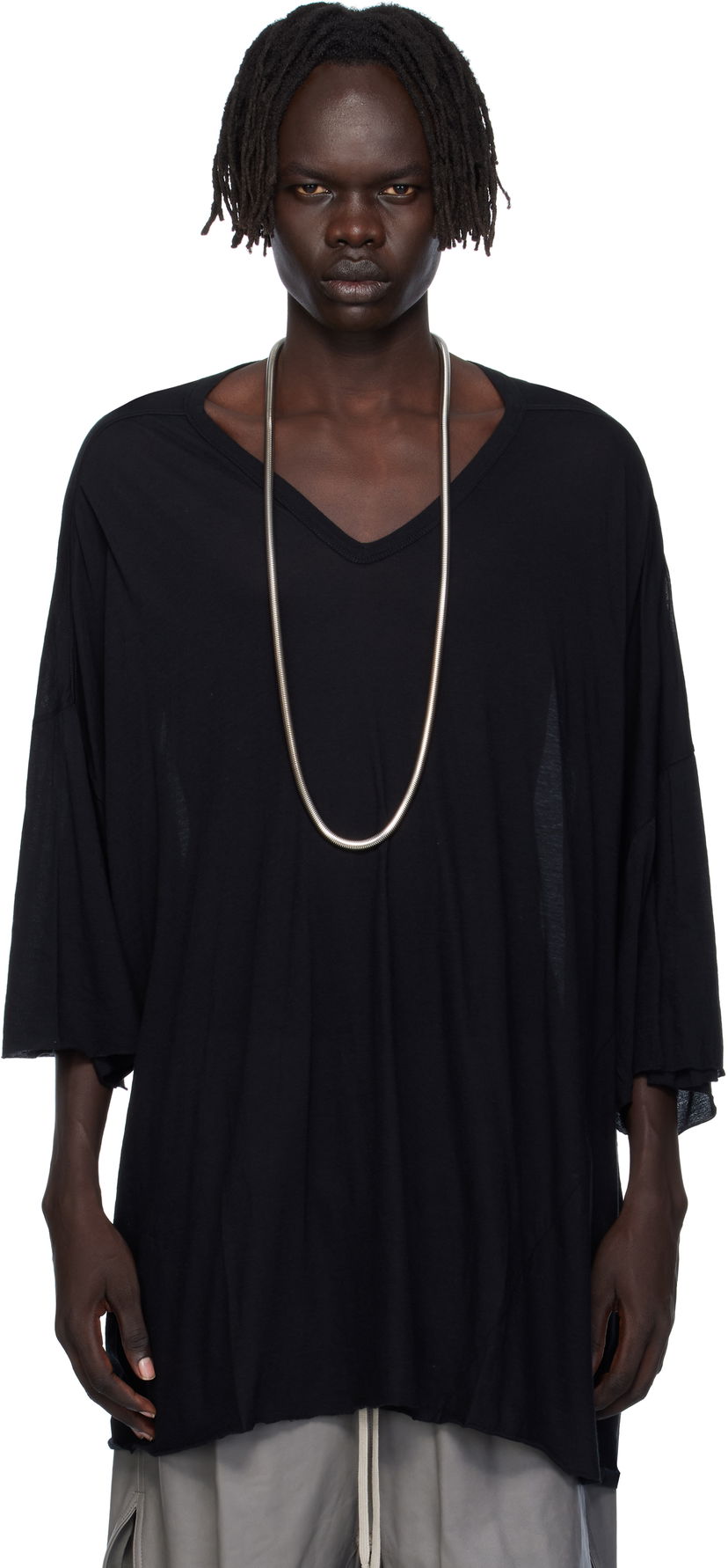 Футболка Rick Owens Rick Owens Concordians V Tommy T-Shirt чорний | RU02E1279 UC