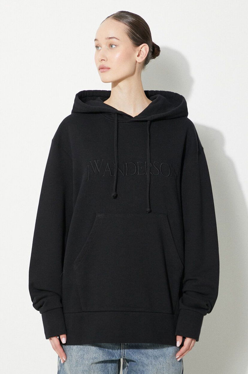 Світшоти JW Anderson Anderson Logo Embroidery Hoodie чорний | JW0164.PG0861.999