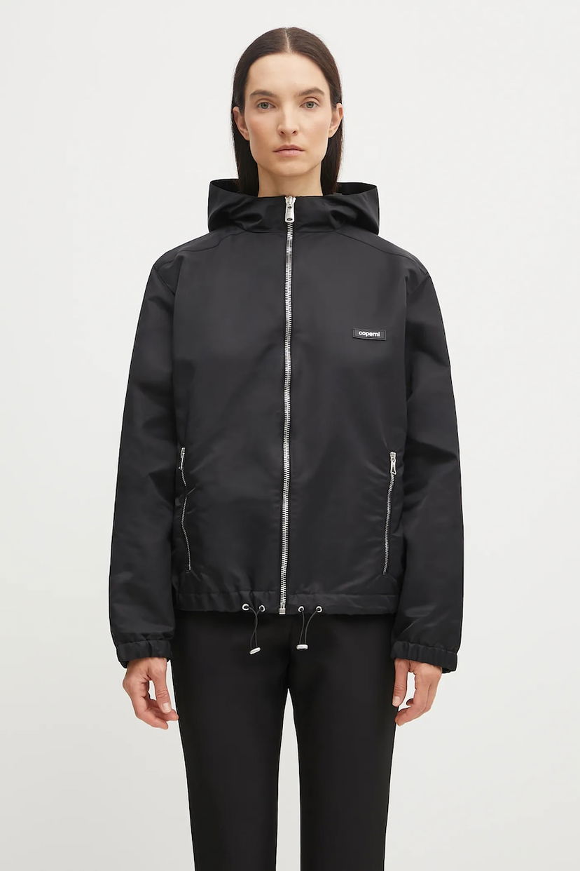 Куртка Coperni Coperni Horn Hooded Jacket чорний | COPOW13F3003