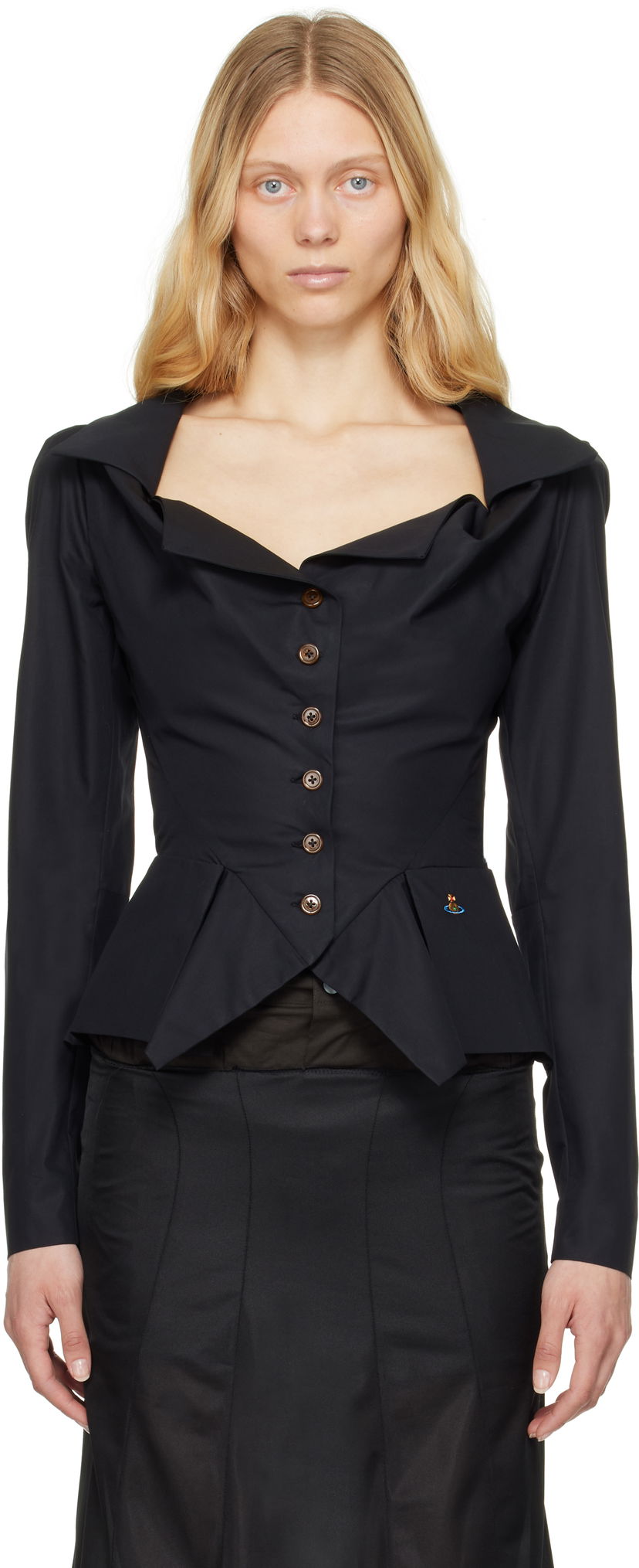 Сорочка Vivienne Westwood Vivienne Westwood Monday Peplum Shirt чорний | 15010061-W009Q-