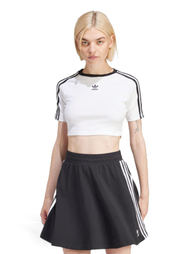 Кроп-топи adidas Originals 3-Stripes Baby Tee білий | IP0662