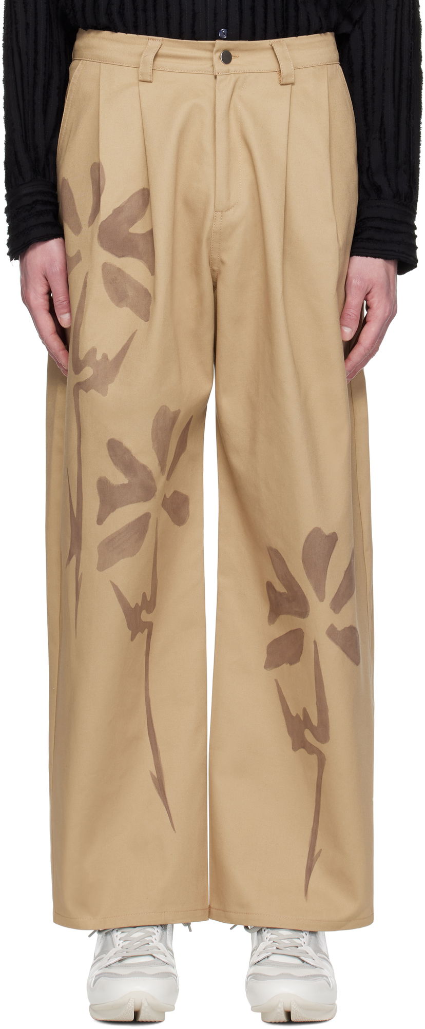 Штани Collina Strada Collina Strada Catchfly Print Trousers бежевий | XX6042