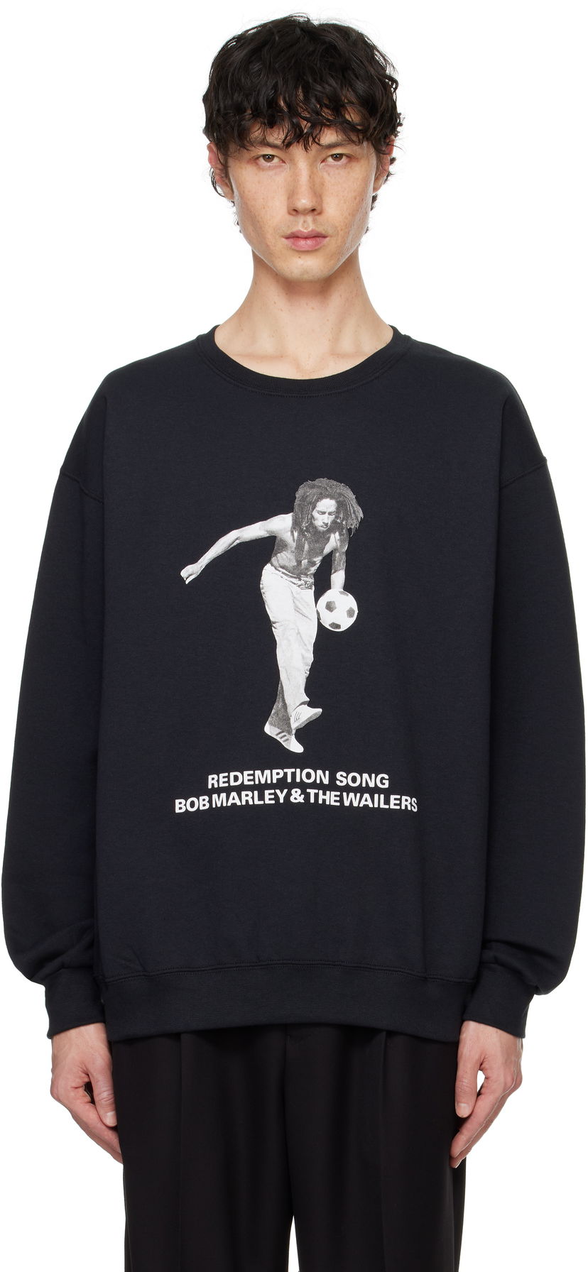 Світшоти WACKO MARIA Bob Marley Crewneck Sweatshirt чорний | BOBMARLEY-WM-SS14
