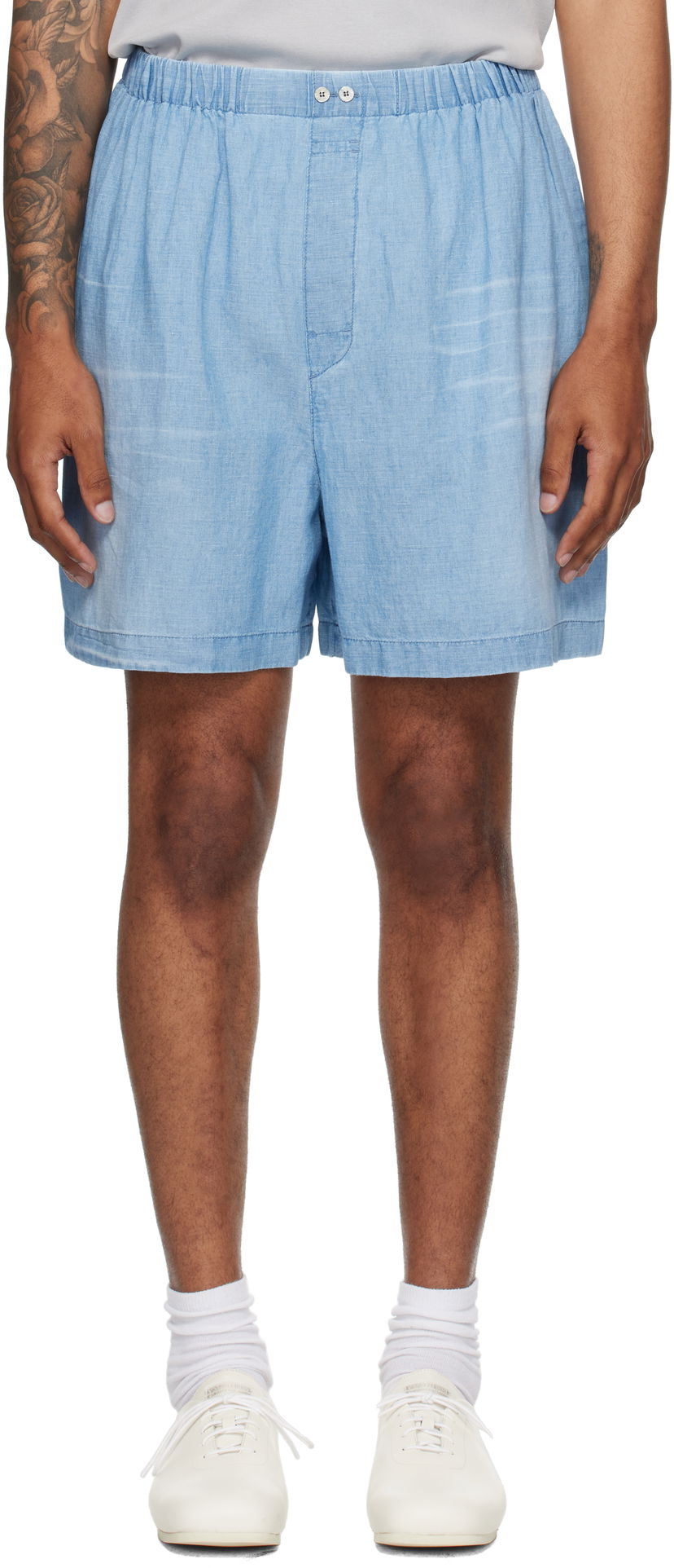 Шорти Acne Studios Acne Studios Stamp Shorts Синій | BE0183-