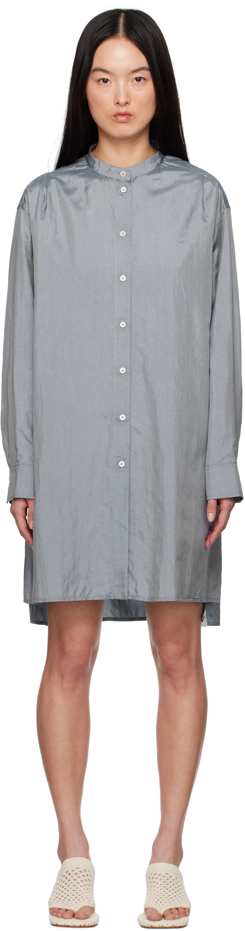 плаття Jil Sander Jil Sander Band Collar Minidress Сірий | J40DL0159_J70003