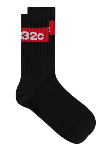 Шкарпетки 032C Tape Logo Sock чорний | SS23-A-1010