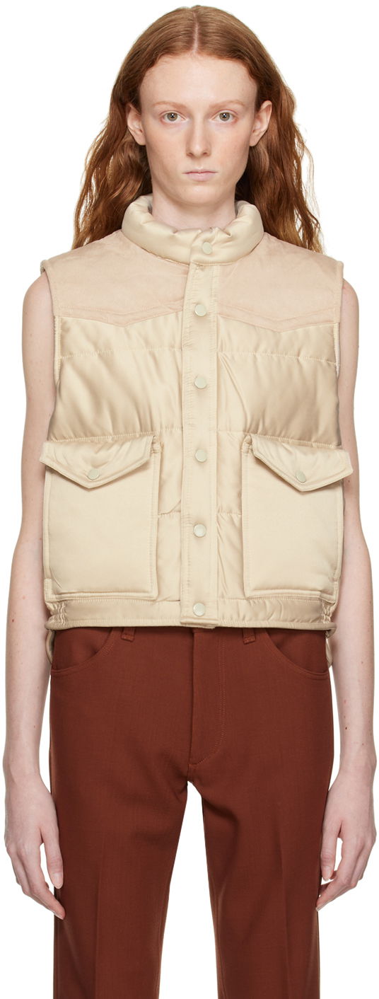 Жилет rag & bone Erica Puffer Vest бежевий | WAW22H2019PY19