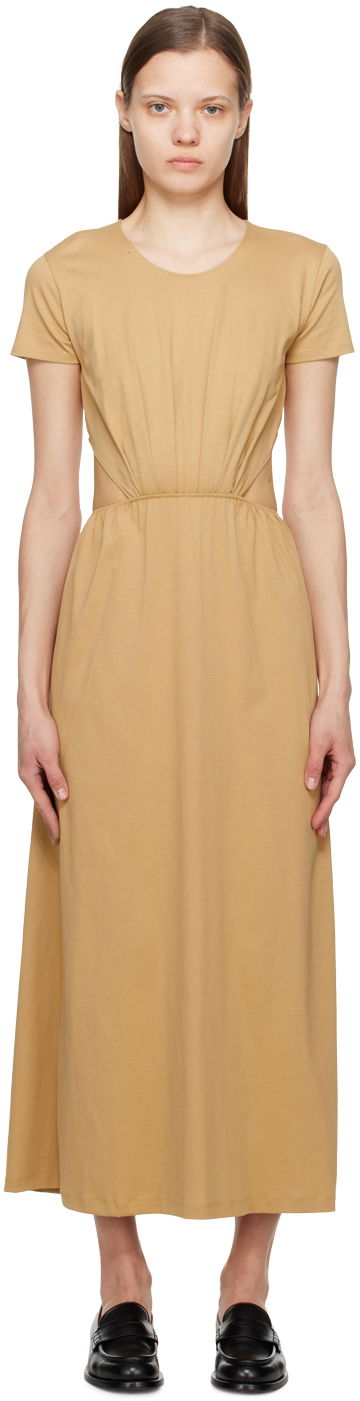 плаття Loulou de Saison Loulou de Saison Seram Midi Dress бежевий | SERAM