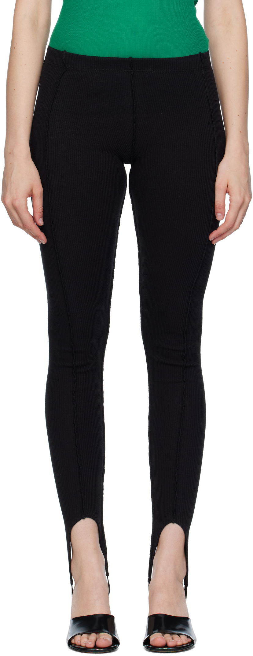 Легінси Baserange Baserange Sync Ribbed Stirrup Leggings чорний | PASL-RCR-AU25