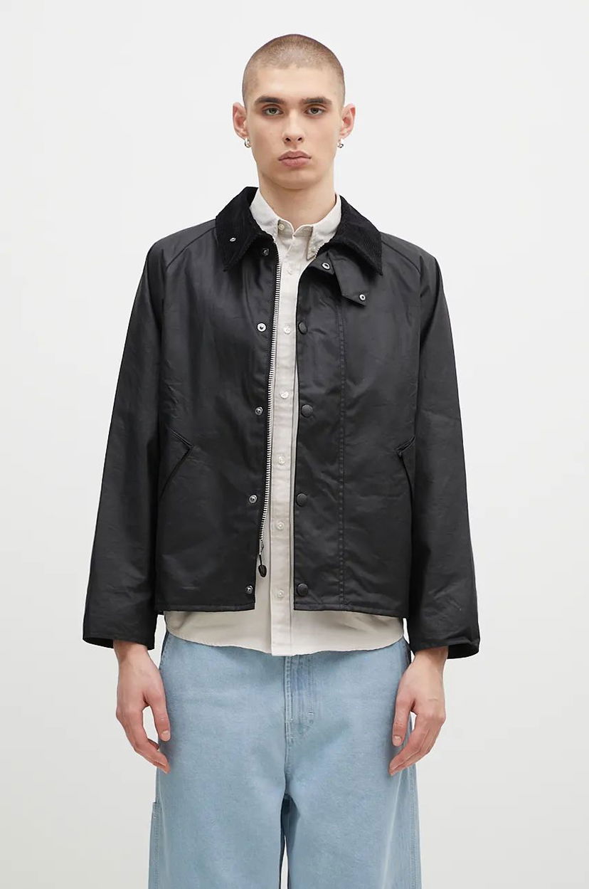 Вітровка Barbour Transport Wax Jacket чорний | MWX1678