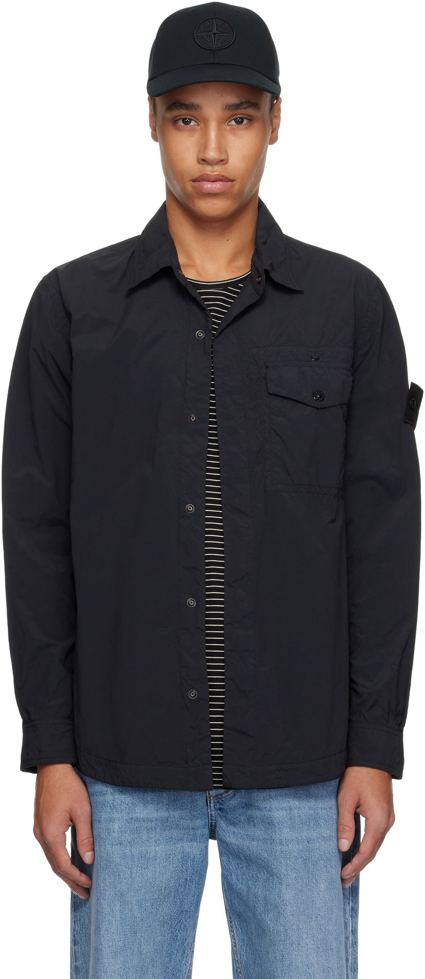 Сорочка Stone Island Stone Island Nylon Overshirt чорний | K1S15 1100003 S00F6