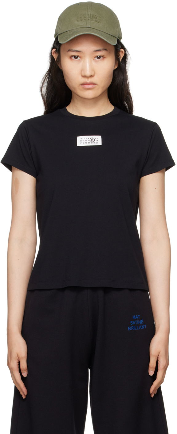 Футболка Maison Margiela MM6 Black Print T-Shirt чорний | S52GC0327 S24312