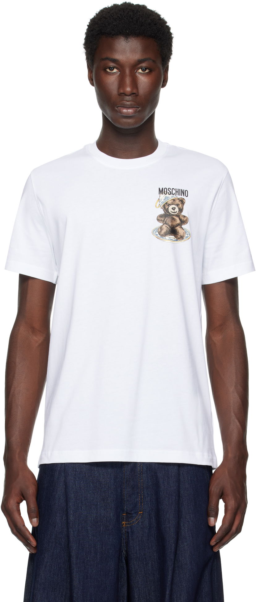 Футболка Moschino Moschino Teddy Bear Graphic T-Shirt білий | 252ZZ072152411001