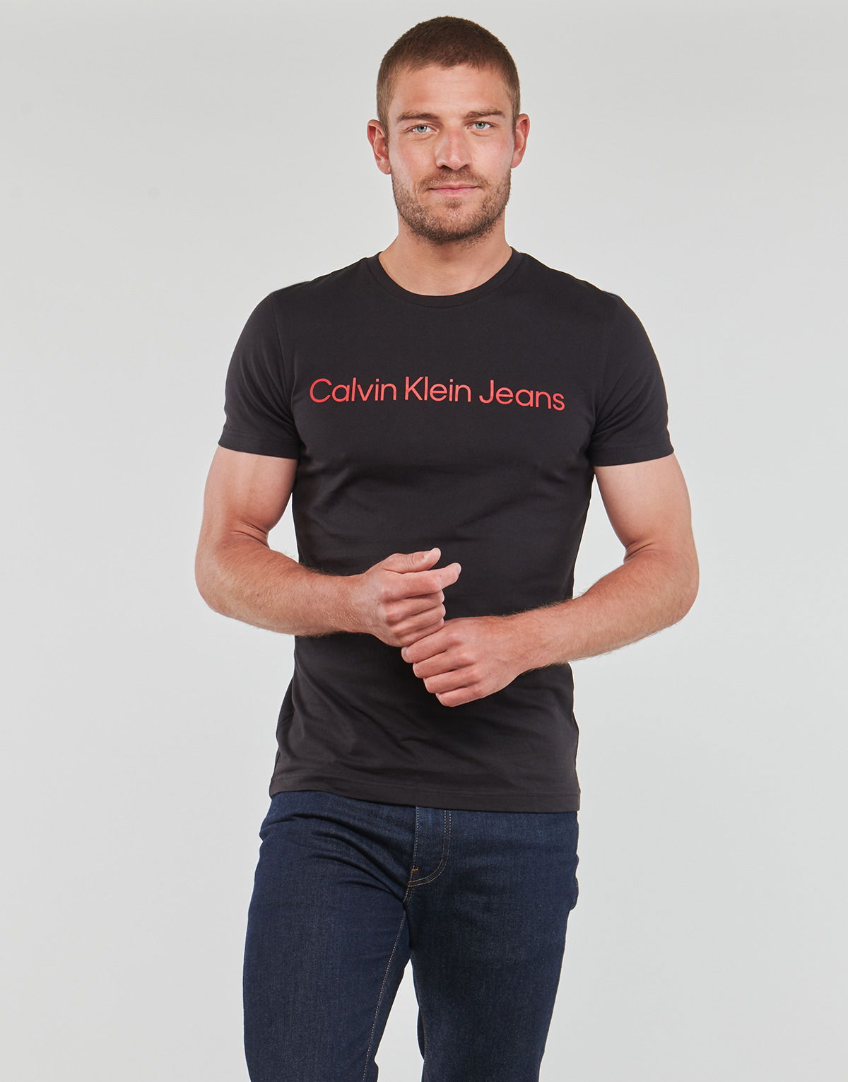 Футболка CALVIN KLEIN CORE INSTITUTIONAL LOGO SLIM TEE чорний | J30J322552-0GM, 1