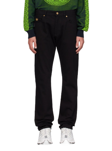 Джинси Versace Zip-Fly чорний | 1010816_1A07702