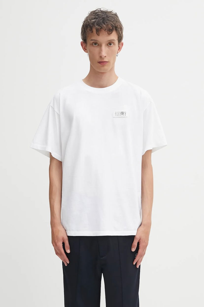 Футболка Maison Margiela MM6 Maison Margiela T-Shirt with Applique білий | SH2GC0030.M20048.100