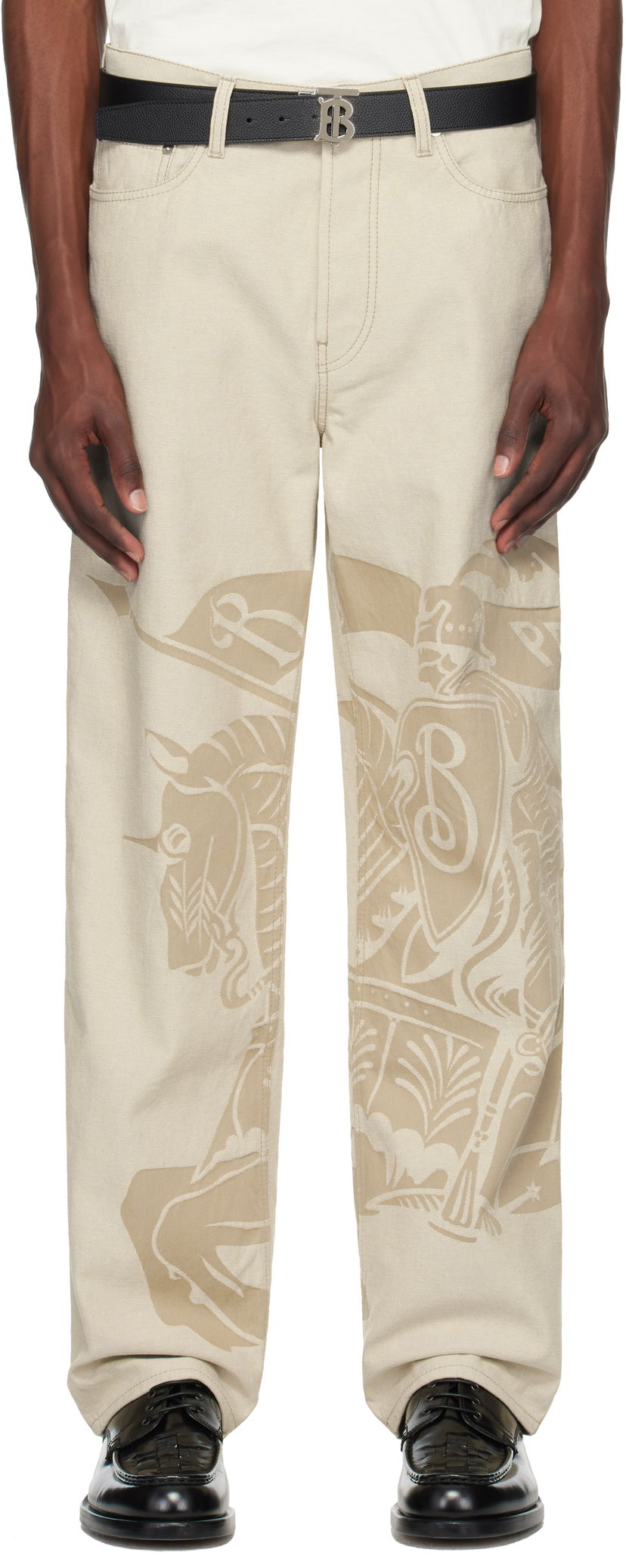 Джинси Burberry Burberry Regular Fit EKD Jeans бежевий | 8105549