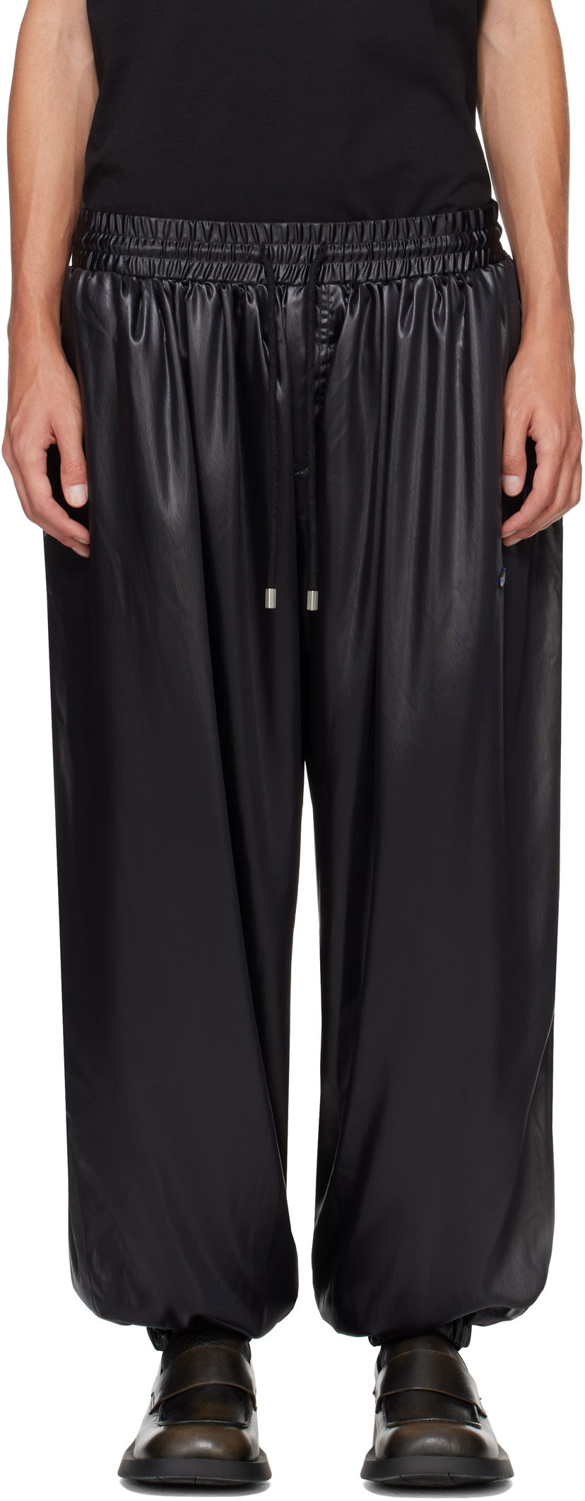 Штани ADER ERROR Black Elasticated Waistband Trousers чорний | BN01FWBT0103BK