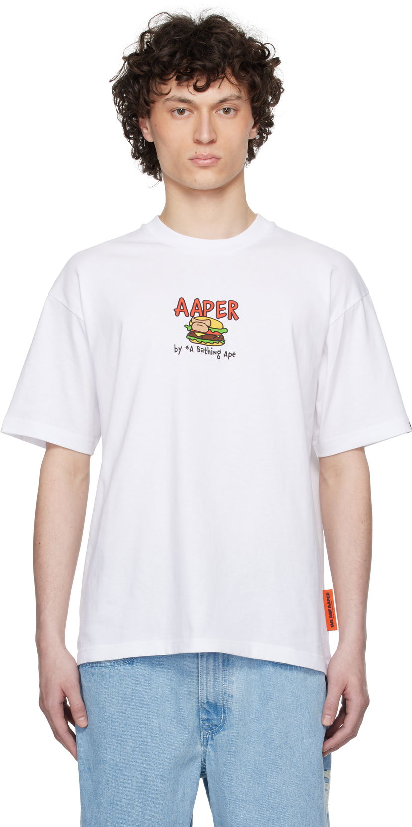 Футболка AAPE by A Bathing Ape AAPE by A Bathing Ape 'AAPER' Graphic Short Sleeve T-Shirt білий | AAPTEM1612XXNWHX