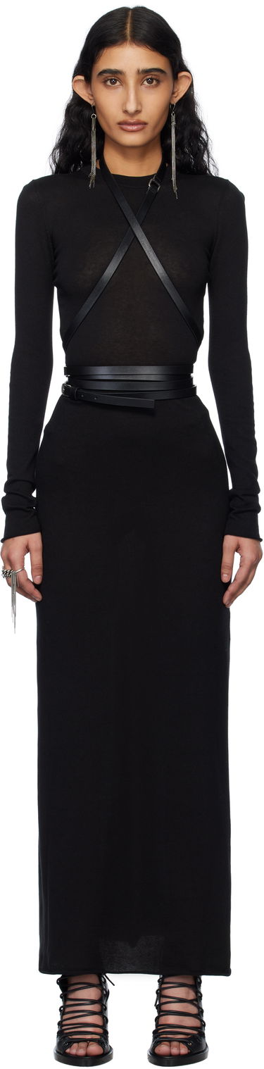 плаття Ann Demeulemeester Ann Demeulemeester Eva Open Back Knitted Maxi Dress чорний | 2510-W-KN20-KN055-099, 0
