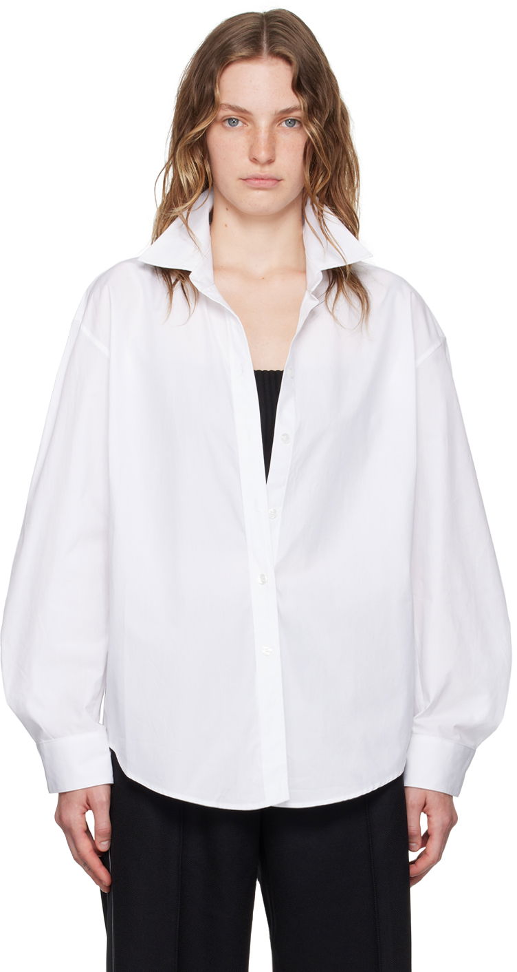 Сорочка Alexander Wang White & Black Pre-Styled Cropped Cami Shirt білий | 1KC3241064
