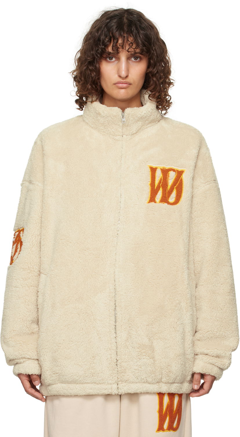 Світшоти We11done We11done Bouclé Logo Fleece Jacket бежевий | WD-TJ3-24-821-U-BG
