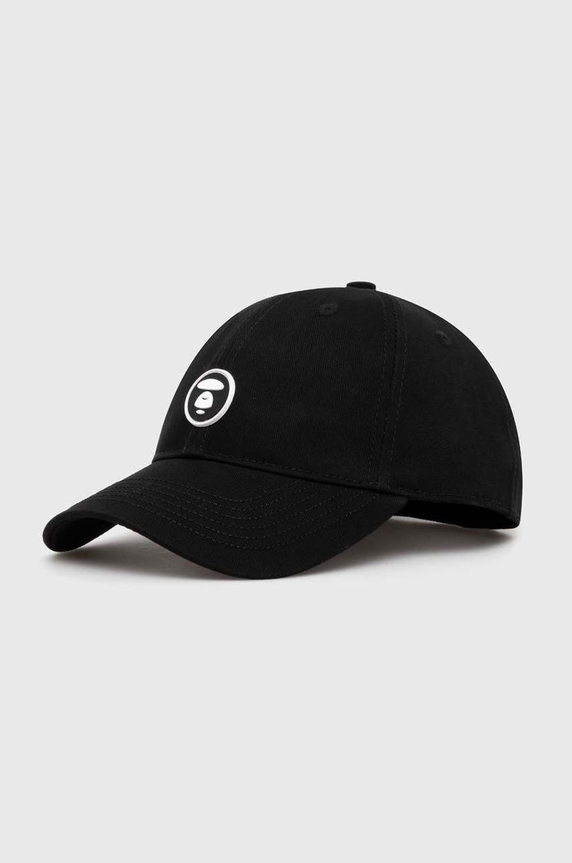 Кепка AAPE by A Bathing Ape AAPE Cotton Baseball Cap with Applique чорний | ACP4865