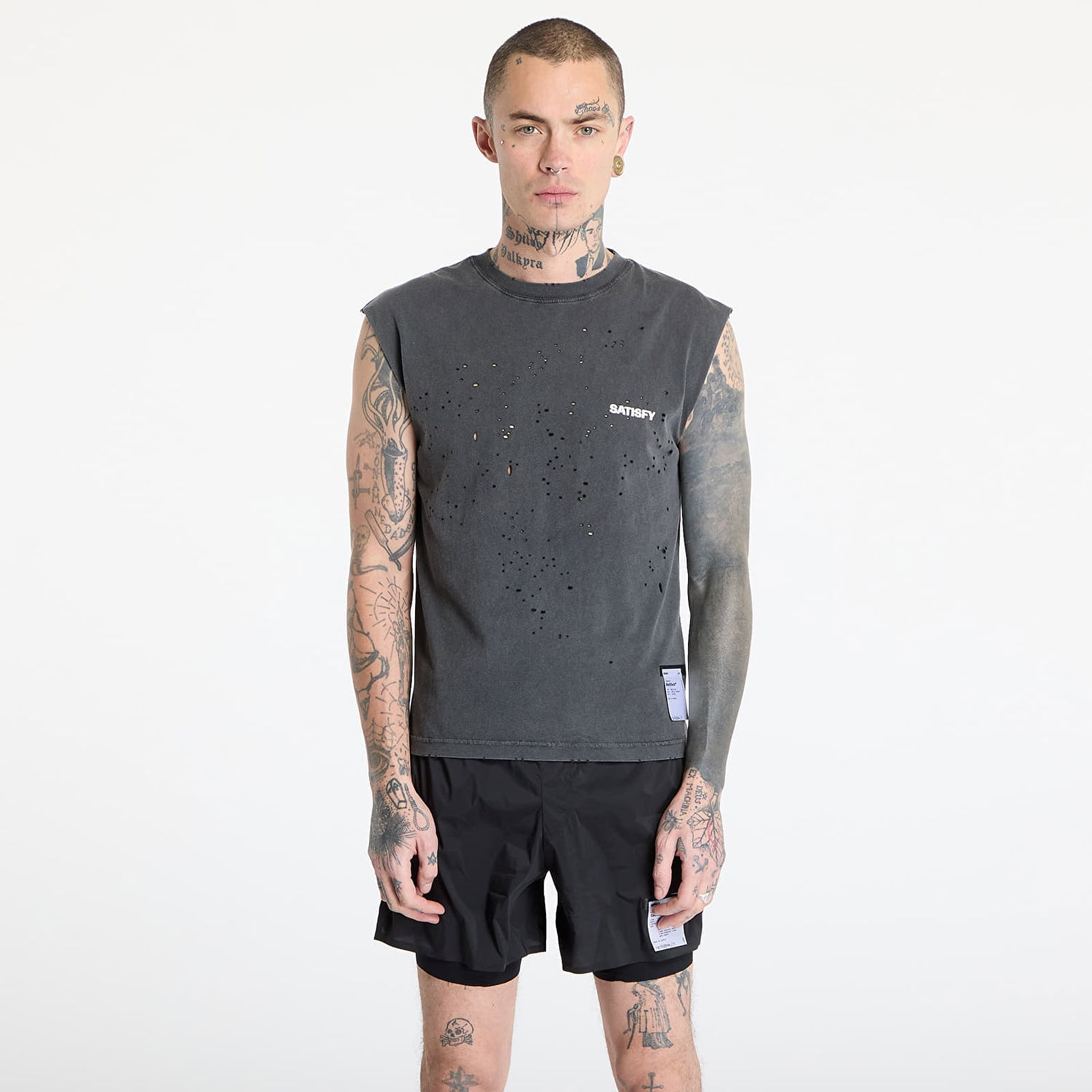 Безрукавка Satisfy Satisfy MothTech Distressed Muscle Tee Сірий | 11005-AB-SAB, 0