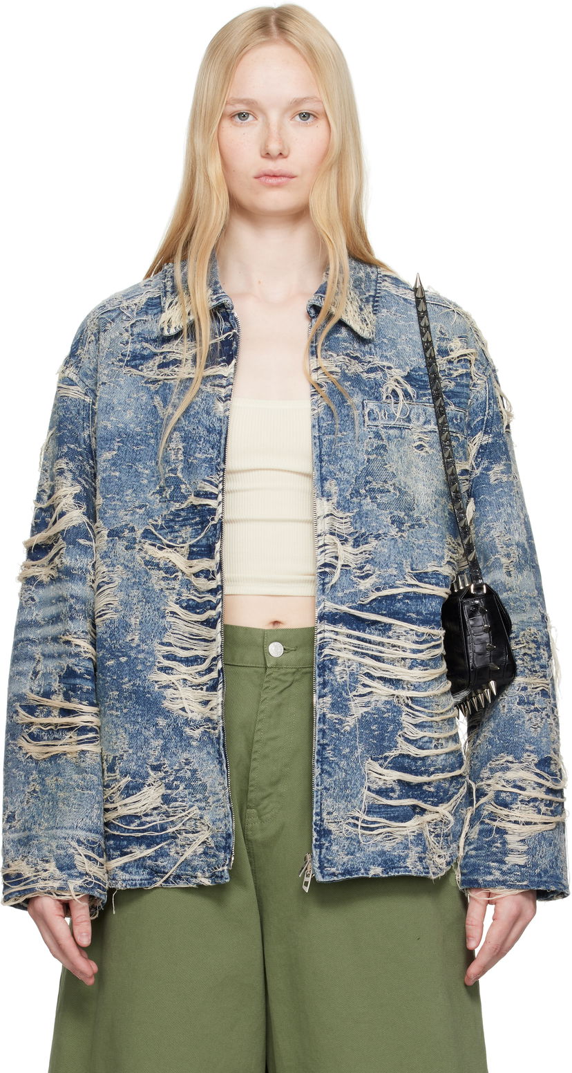 Куртка Diesel Distressed Denim Jacket Синій | A19104 09M04