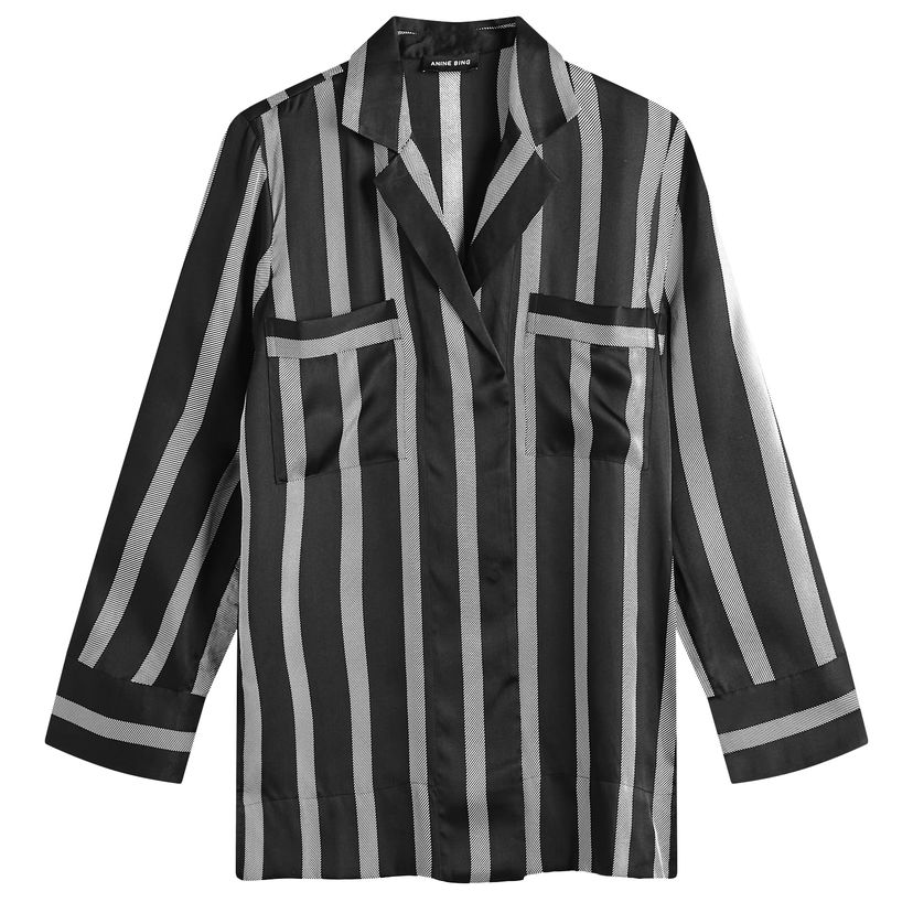 Сорочка Anine Bing Lynette Print Shirt, Size Medium чорний | A-07-10345-PRT31