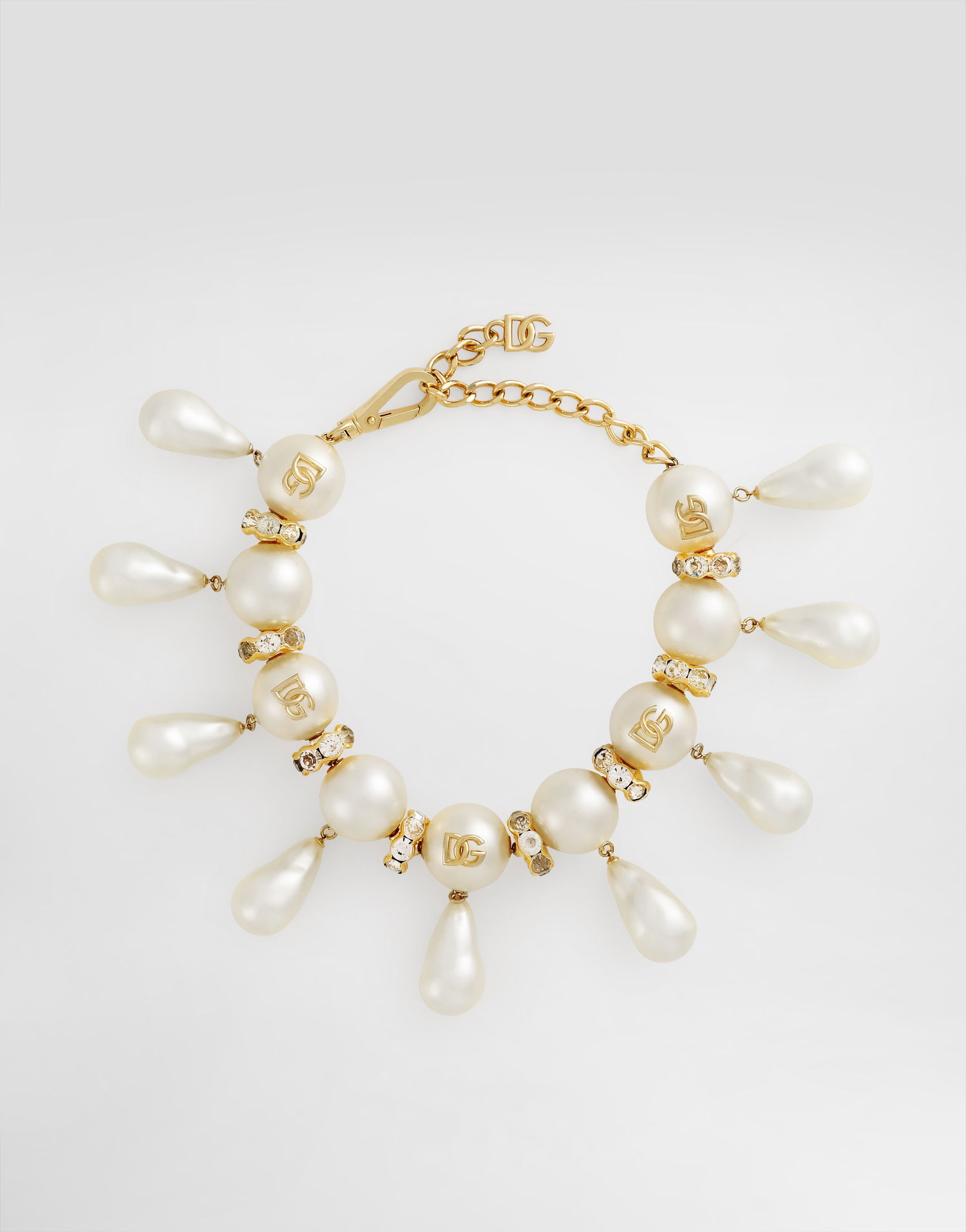 Кольє Dolce & Gabbana Maxi-necklace With Spheres, Teardrop Accents And Dg Logo Різнокольоровий | WNR2E3W1111W0111, 0