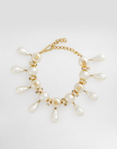 Кольє Dolce & Gabbana Maxi-necklace With Spheres, Teardrop Accents And Dg Logo Різнокольоровий | WNR2E3W1111W0111, 0