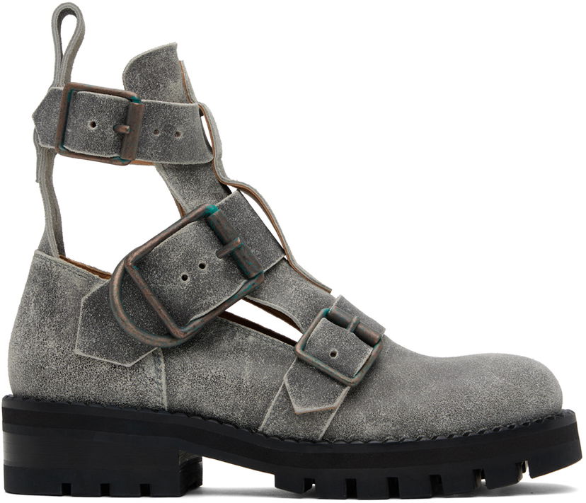 Догляд за взуттям Vivienne Westwood Vivienne Westwood Rome Cutout Buckle Boots Сірий | 71010073M-L006F-