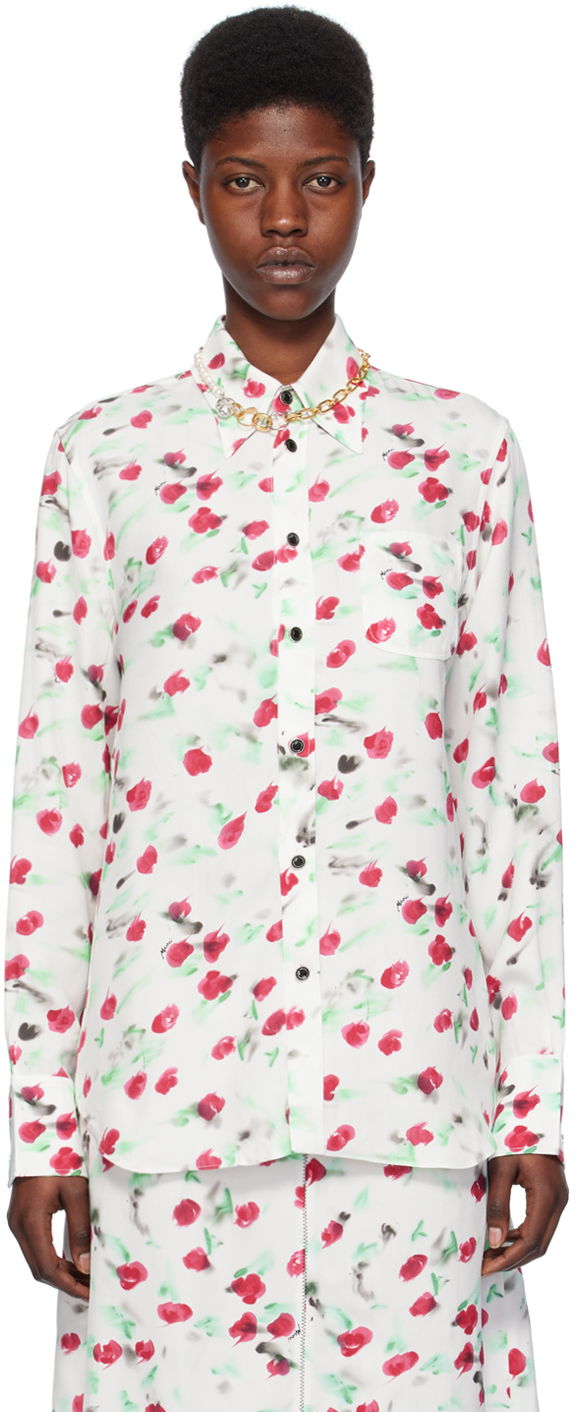 Сорочка Marni Printed Shirt білий | CAMA0103A0 UTVA12