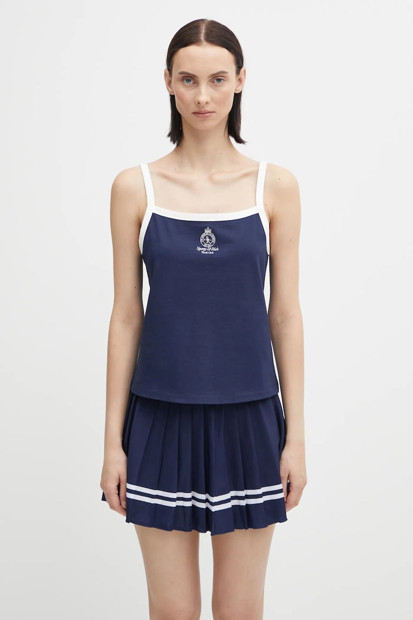 Безрукавка Sporty & Rich Crown Tennis Pique Tank темно-синій | TO079621304BL107