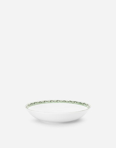 Домашній декор Dolce & Gabbana Set of 2 Porcelain Soup Plates With Green Floral Print Зелений | TC0S05TCALIUV028, 1