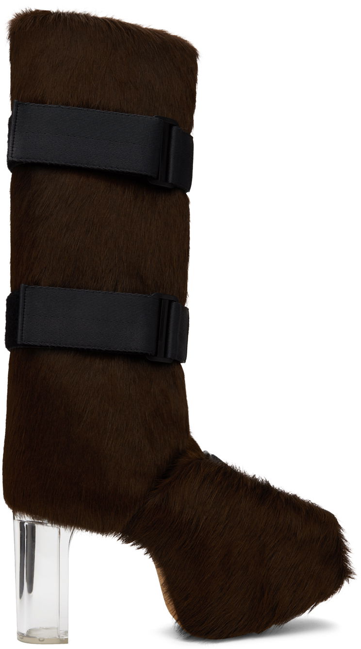 Пальто Rick Owens Rick Owens Splint Platform Boots Коричневий | RR02C7826 LHLGR0