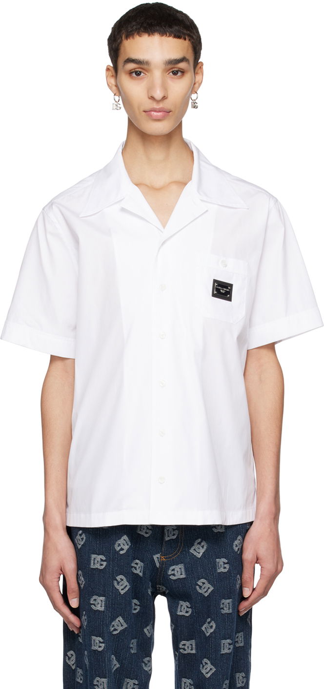 Сорочка Dolce & Gabbana White Patch Pocket Shirt білий | G5JH9TGF855