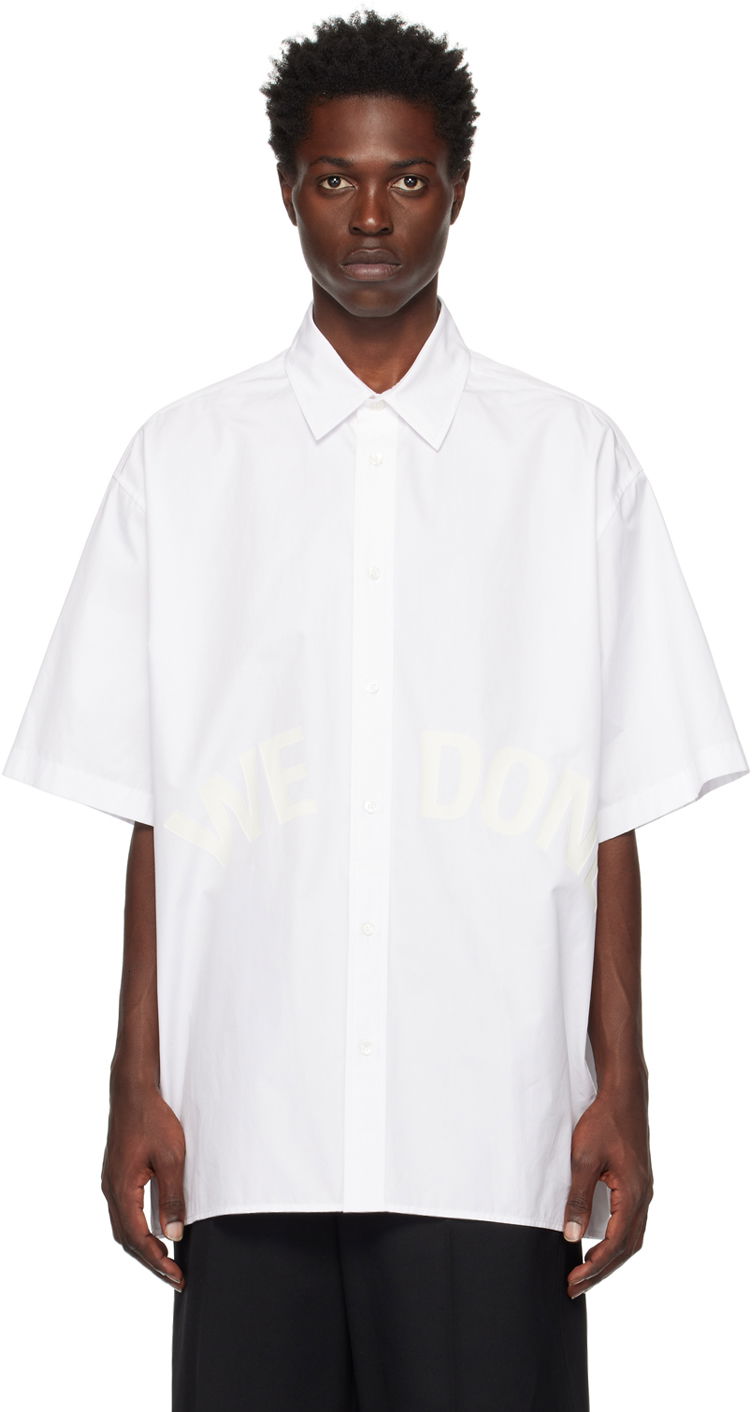 Сорочка We11done We11done Printed Shirt білий | WD-SH3-22-214-U-WH