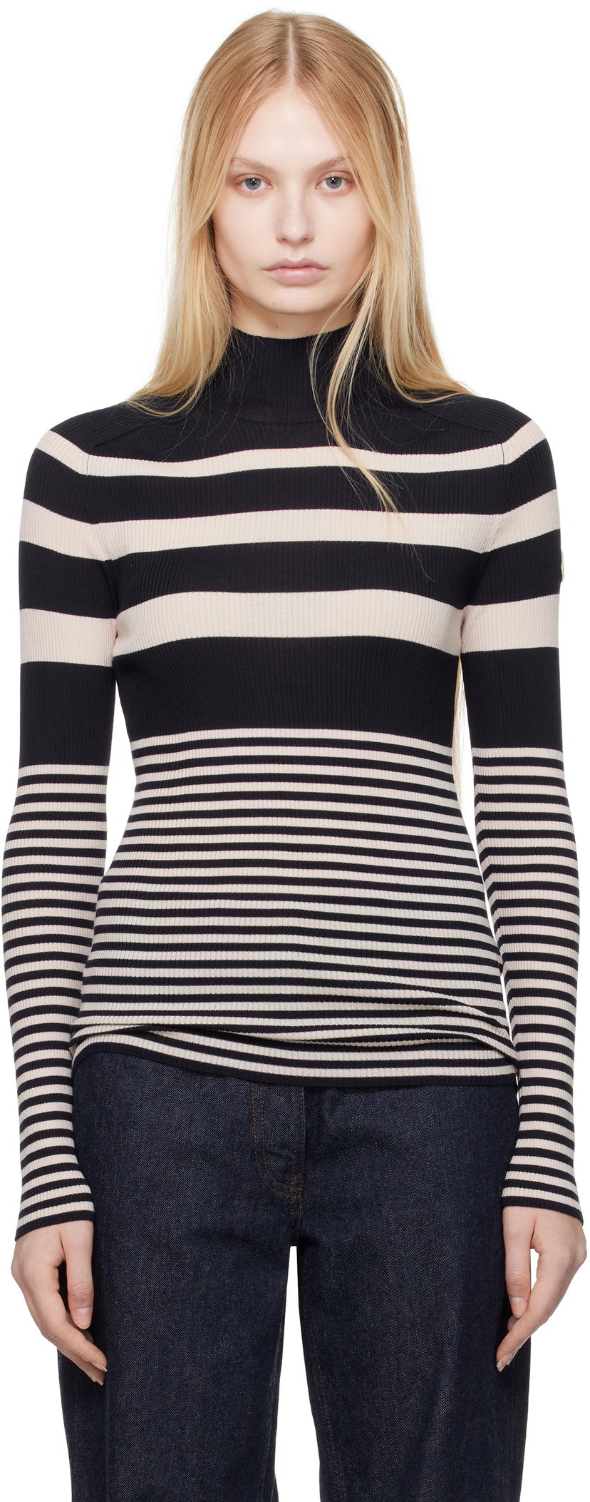 Cветр Moncler Moncler Striped Wool Turtleneck Різнокольоровий | K10939F00002M1180
